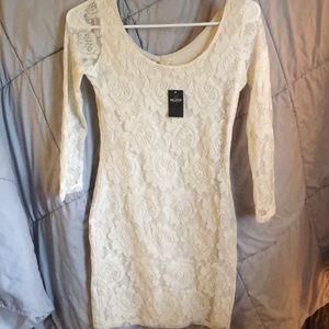 Hollister lace white dress, never worn